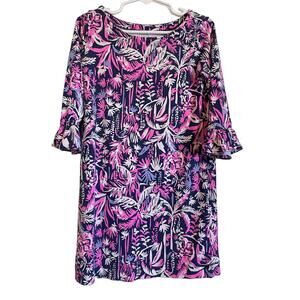 Lilly Pulitzer ellimae dress. 3/4 length. sleeves. Size Small.